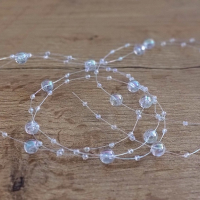 Girlanda kryštálová - Guličky - Crystal AB