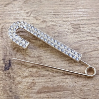 Brošňová spinka Štrasová - Zlatá