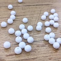 Korálky - 8 mm - Biele