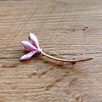 Brošňa Tulipán - Ružový