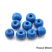 Drevené korálky 10 mm kráľovská modrá