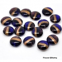 Korálka so zlatým pásom 20 x 10 mm