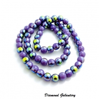 Korálka 8 mm - fialová s AB efektom