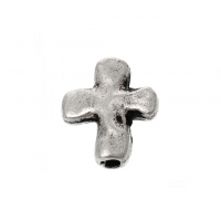 Korálka kovová krížik 14 x 12 mm