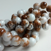 Sklenené korálky melirované Coffe