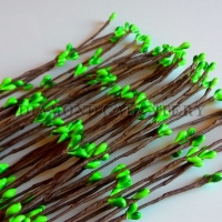 Dekoračné bobuľové vetvičky 40 cm - zelené