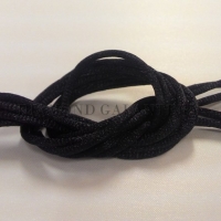 Shamballa šnúrka saténová - 2,5 mm - čierna