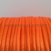 Shamballa šnúrka saténová 1,5 mm - Oranžová neón
