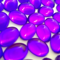 Ozdobné kamienky Mačacie oko 10 x 14 mm - fialové