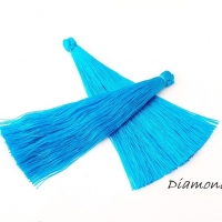 Hodvábny strapcový prívesok 90 mm - Tyrkys