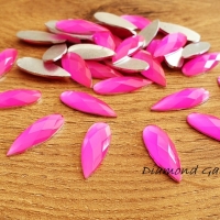 Ozdobné kamienky 8 x 22 mm - Neónová ružová