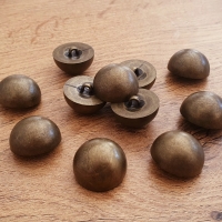 Plastový gombík 21 mm - Pologuľa bronzová