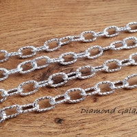 Bižutérna retiazka 12 x 7 mm - cena za 10 cm - strieborná