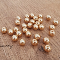 Perličky sklenené 8 mm - zlaté