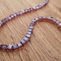 Korálka kocka 3 mm - Purple AB