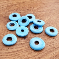 Korálka sklenená krúžok - Belasomodrá