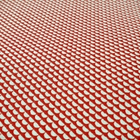 Bavlnená látka - Polkruh na červenom - cena za 10 centimetrov