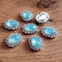 Našívacia aplikácia - 15 x 20 mm - Opálovo zelený