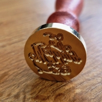 Kovové pečatidlo - Pečať - Wedding - S drevenou rúčkou