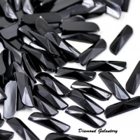 Ozdobné kamienky 6 x 20 mm - Čierne