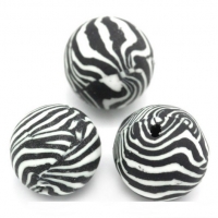Zebra korálky 10 mm