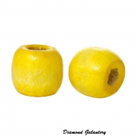 Drevené korálky 12 x 11 mm - Žlté
