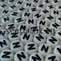 Korálky okrúhle písmenká N