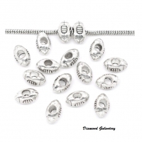 Kovová korálka Rugby Lopta