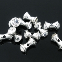 Korálka valček so štrasom 9 x 5 mm