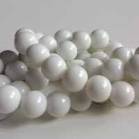 Porcelánové korálky biele 10 mm