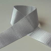 Stuha ozdobná 40 mm strieborná