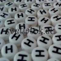 Korálky okrúhle písmenká H