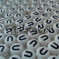 Korálky okrúhle písmenká U