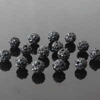 Shamballa korálky 6 mm čierne