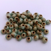 Keramická korálka 6 mm svetlejšie modrá