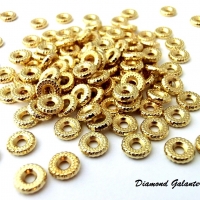 Korálka krúžok 8 x 2 mm - zlatý
