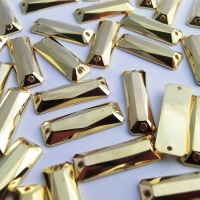 Našívacie kamienky 7 x 21 mm - zlaté odtieň I