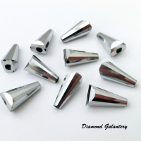 Korálka obrusovaná 16 x 8 mm - strieborná