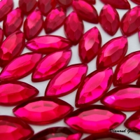 Ozdobné kamienky 7 x 15 mm - Fuchsia