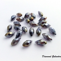 Korálky sklenená kvapka bočný prevlek 12 mm-AB