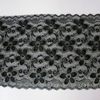 Krajka 180 mm - čiernošedá
