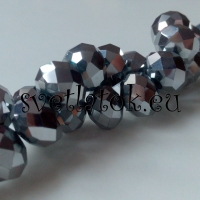 Brúsené disko korálky 14 mm strieborné