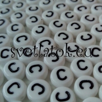 Korálky okrúhle písmenká C