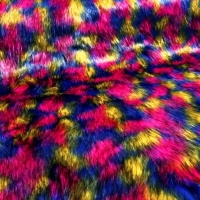 Kožušina umelá - Huňatá Multicolor - cena za 10 cm