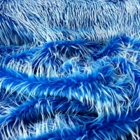 Kožušina umelá - modrá melírová - cena za 10 cm