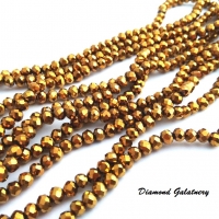 Rondelkové korálky 6 mm - zlaté