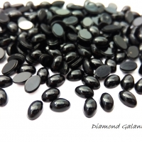 Ozdobné kamienky 4 x 6 mm - čierne