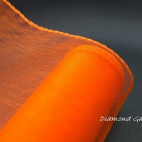 Obšitá organza 12 cm - oranžová