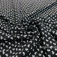 Úplet Kotvy - biele na čiernom - cena za 10 centimetrov