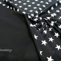 Úplet Hviezdy - biele na čiernom - cena za 10 centimetrov